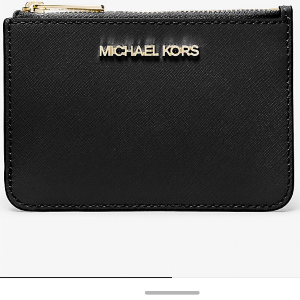 Michael Kors Black Zip Card Case